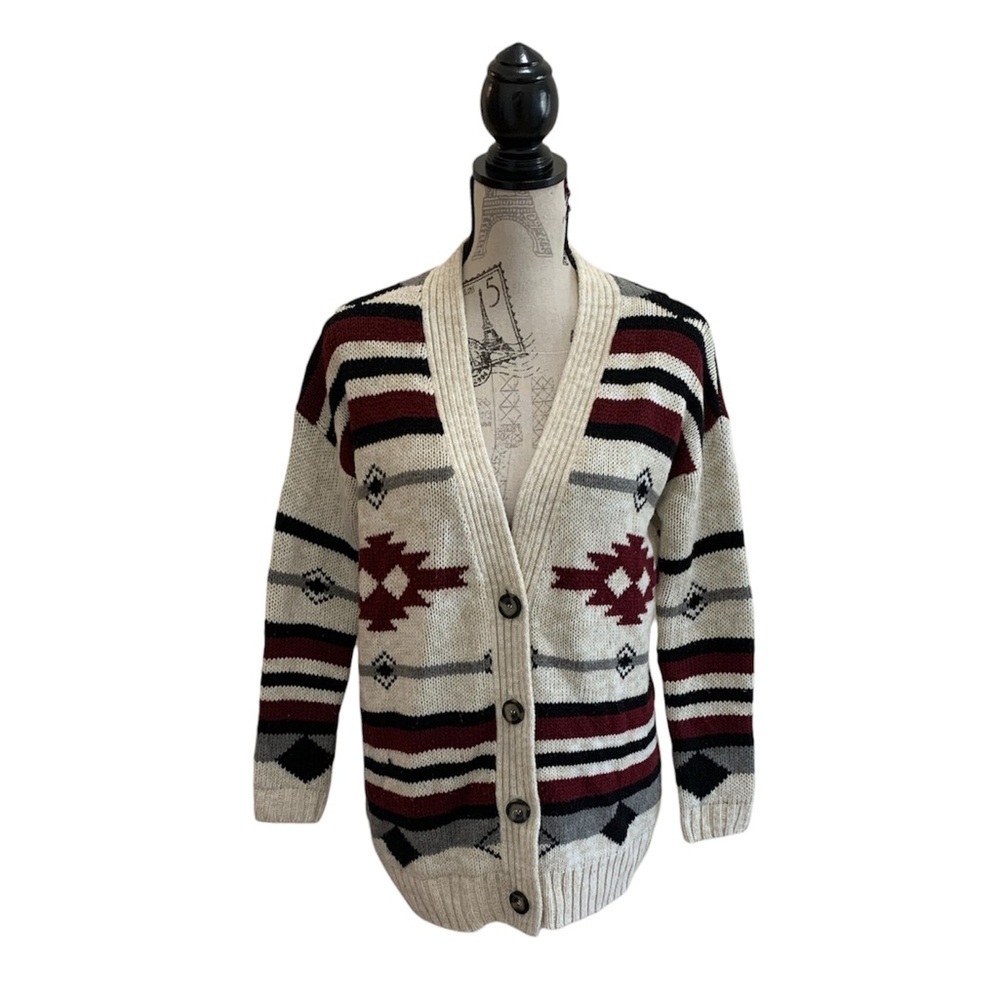 Streetwear Society S Aztec Chunky Cardigan‎